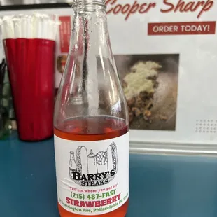 a bottle of sauce