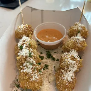 Oaxacan cheese skewer
