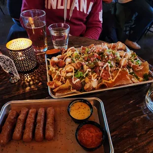 Nachos and Mozz Sticks.