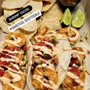 The shrimp tacos