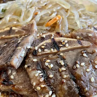 Korean beef rib with crystal noodles!  Delish!