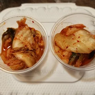 two containers of food