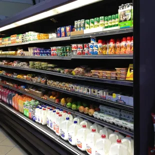 the refrigerated food section of a grocery store