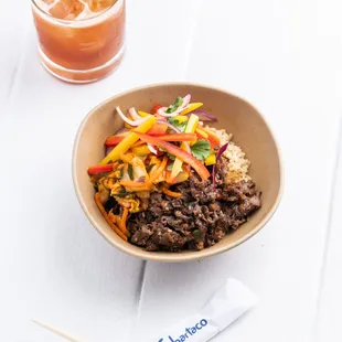 sesame ribeye rice bowl