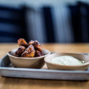 a tray of food on a table