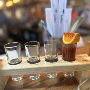 Mezcal flight