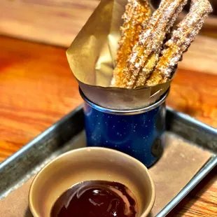 churros and dipping sauce