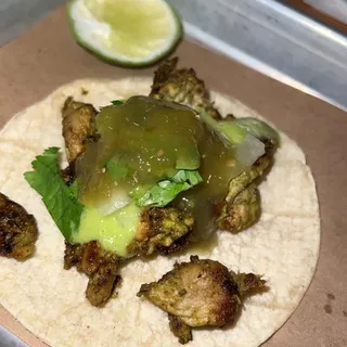 spiced chicken verde rice bowl
