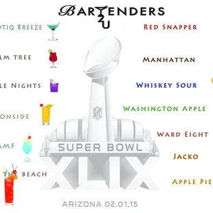 Personalized Cocktail Menus included in every event!