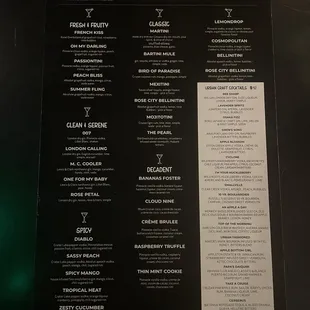 Drink Menu (including happy hour) Nov 2022