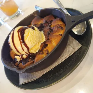 Cast Iron Cookie looked a little burnt but it tasted delicious.