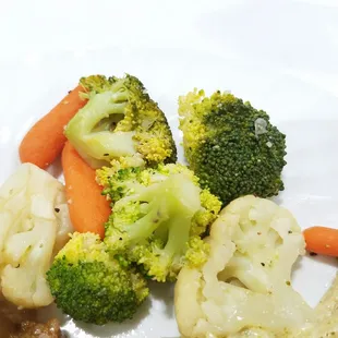 Lacking in flavor and a lime green hue that suggests it steamed a little too long.