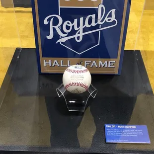 Kansas City Royals Annual Fanfest - the ball thrown for strike 3, the final out of the 2015 World Series