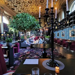 Another interior photo, loved these impressive candlesticks