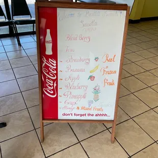 They now serve smoothies!