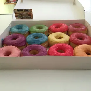 All the colors of donuts.