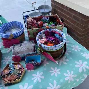 a variety of items on a table