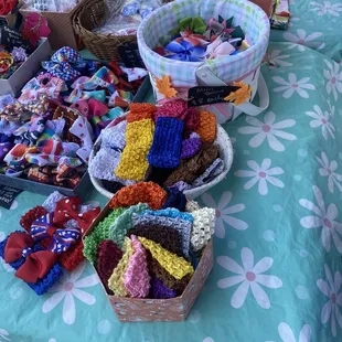 baskets of candy and candis
