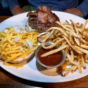Hickory Burger and fries
