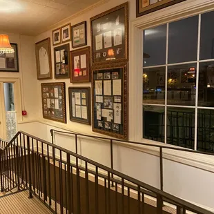 the stairway leading to the restaurant