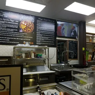 the inside of a restaurant