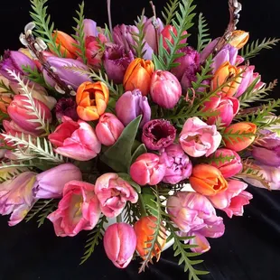 Tulips in Spring, Holiday Greens in December. Barton's always celebrates the freshest flowers with creative arrangements.