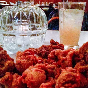 Appetizer of gizzards and livers