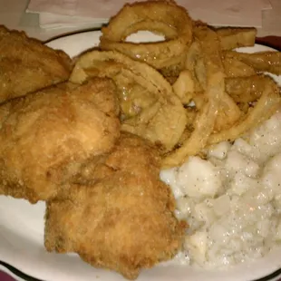 a plate of fried food