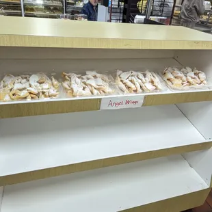 a display of baked goods