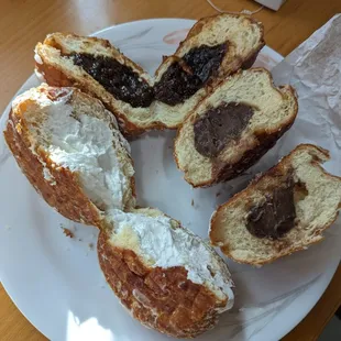 Paczki Interiors: Prune (top), Chocolate (right), Buttercream (left)