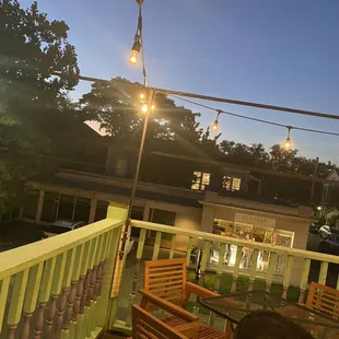 Upstairs outdoor balcony