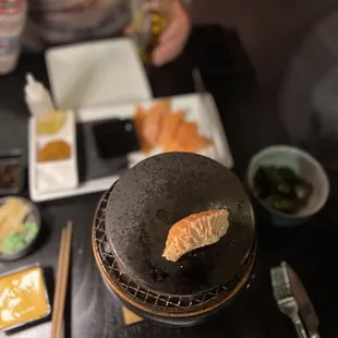 Salmon with sticky rice