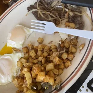 Steak and eggs