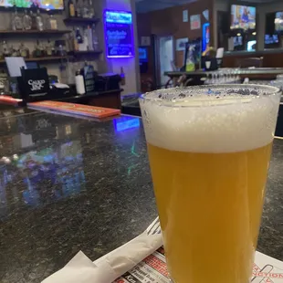 Bluemoon hazy IPA at the bar