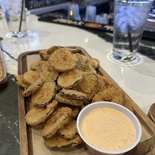 Fried pickles, spicy