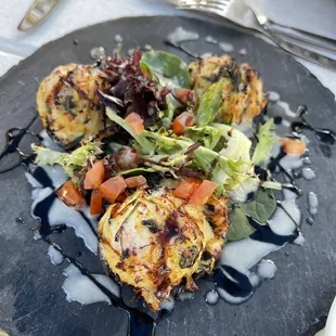 Small bite of the day: crab stuffed mushrooms