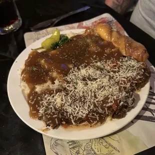 Meatloaf and mashed potatoes