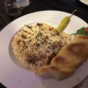 Chicken and spaghetti Alfredo