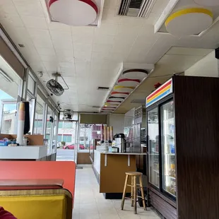the inside of a restaurant