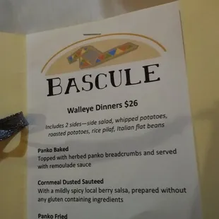 Can't wait to try the walleye.