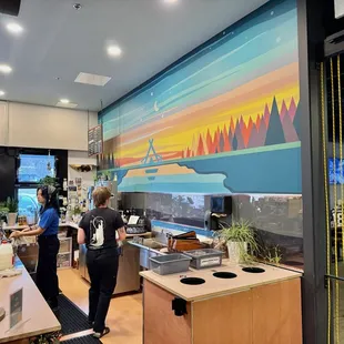 Coffee bar and interior ambiance