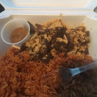I had to put my on suya spice on it. Theirs was too spicy.