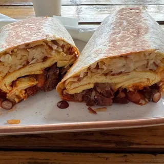Brisket Breakfast Burrito