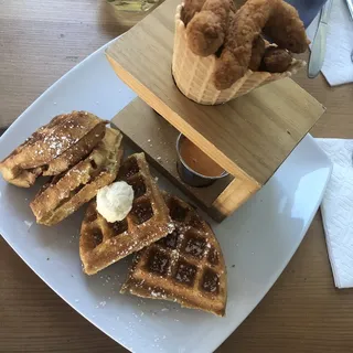 Fried Chicken and Waffle Sandwich