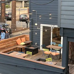 One of the seating areas