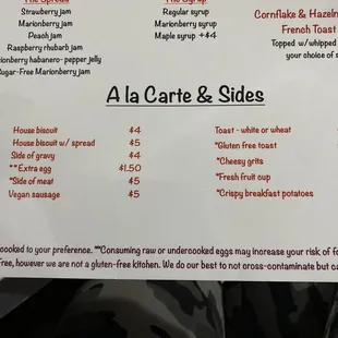 Lots of side options and jam options