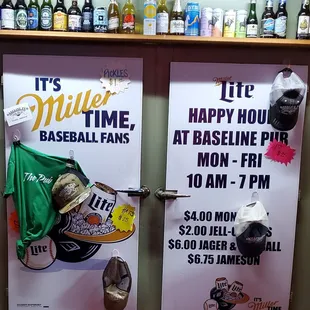 Happy Hour M-F 10-7. Ice cold beers.