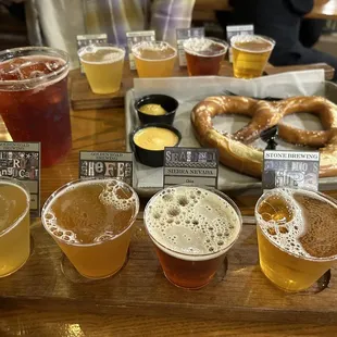 drink, bagels