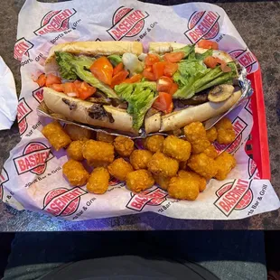 Gyro philly and tots.