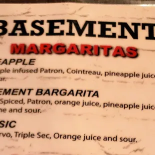 Adult drinks